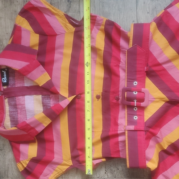 Vintage Style Striped Swing Dress - Picture 2 of 6